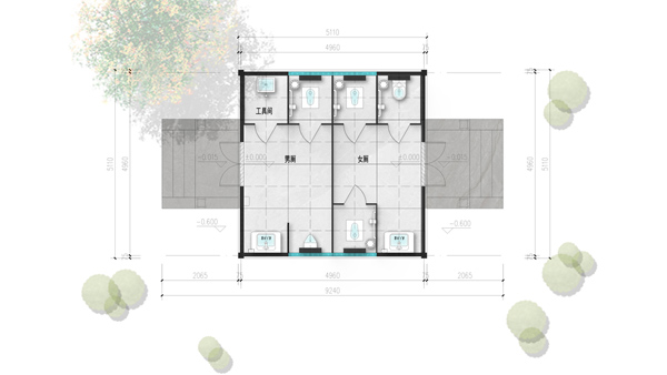 Prefabricated Smart Public Toilet, 48 Series
