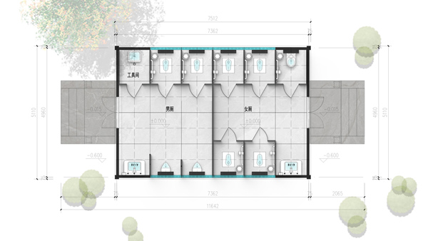 Prefabricated Smart Public Toilet, 72 Series