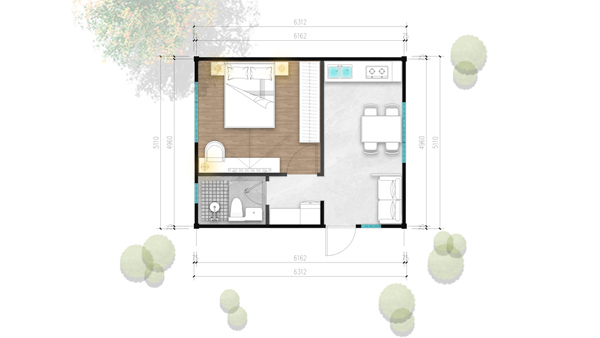 Prefabricated Garden House, 60 Series